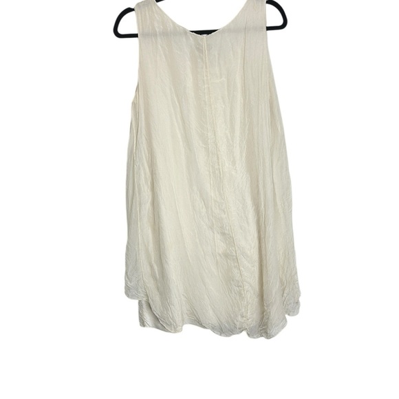Vintage Italy Two Tier‎ Silk Dress Ivory Sequins Flowy Chiffon Sleeveless LWD - Picture 3 of 10
